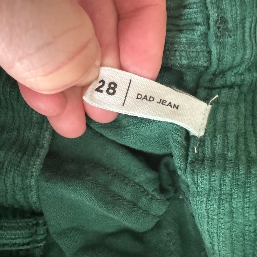 PacSun Green Corduroy Dad Jeans 28 - Picture 8 of 8
